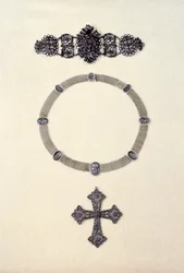 Jewellery from Berlin; Necklace of Ironwork Cameos